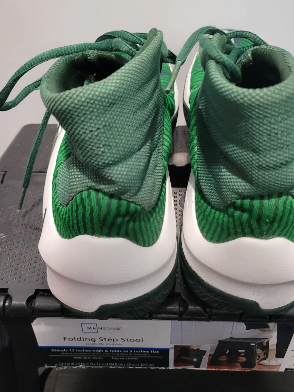 Nike Zoom Clear Out  Green Silver White High Top Men's Basketball Shoes Sz 7.5